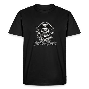 Pirate / Ahoy / Ancre / Capitaine / Crâne / Rhum - T-shirt Premium bio Homme - noir - Devant - Nico (187cm)