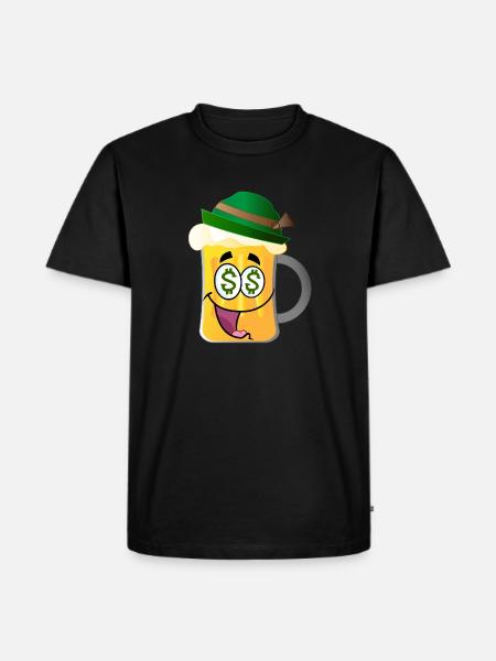 money - Männer Premium Bio T-Shirt - Schwarz