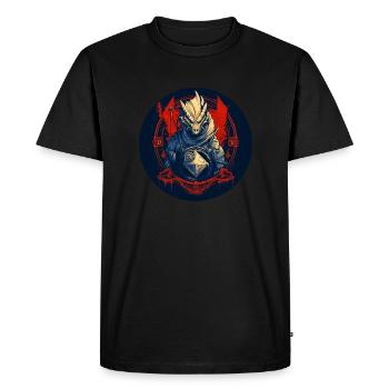 Le jeu de rôle Lizard - T-shirt Premium bio Homme - noir - Devant - Nico (187cm)