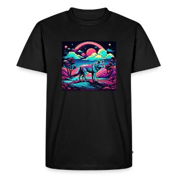 Wolf / Pack / Forest / Wild / Wildlife / Howl - Men's Premium Organic T-Shirt - black - Front - Nico (187cm)