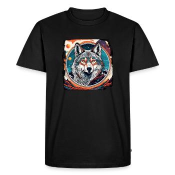 Wolf / Pack / Forest / Wild / Wildlife / Howl - Men's Premium Organic T-Shirt - black - Front - Nico (187cm)