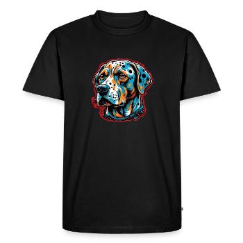 Dalmatien / Chien / Animal / Animal de compagnie / Aboiement - T-shirt Premium bio Homme - noir - Devant - Nico (187cm)