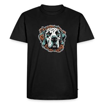 Dalmatien / Chien / Animal / Animal de compagnie / Aboiement - T-shirt Premium bio Homme - noir - Devant - Nico (187cm)