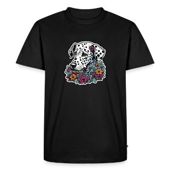 Dalmatien / Chien / Animal / Animal de compagnie / Aboiement - T-shirt Premium bio Homme - noir - Devant - Nico (187cm)