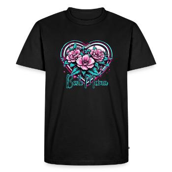 Heart / Mother's Day / Love / Holidays / Love - Men's Premium Organic T-Shirt - black - Front - Nico (187cm)