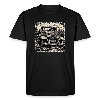 Voiture / Véhicule / Voiture de tourisme / Mobile / Ancienne / Conduite - T-shirt Premium bio Homme - noir - Devant - Nico (187cm)