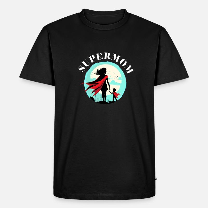 Supermom - Männer Premium Bio T-Shirt - Schwarz