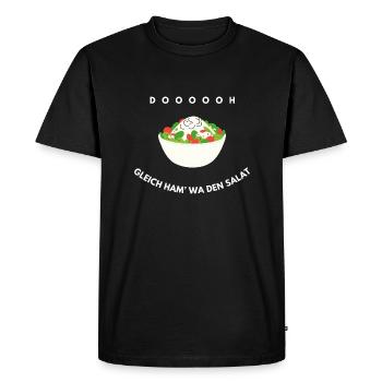Gleich ham' wa den Salat Lustiger Spruch Meme - Men's Premium Organic T-Shirt - black - Front - Nico (187cm)