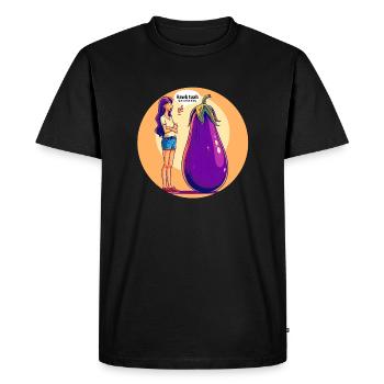 Talking vegetables - Men's Premium Organic T-Shirt - black - Front - Nico (187cm)