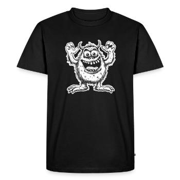 Monstre - T-shirt Premium bio Homme - noir - Devant - Nico (187cm)