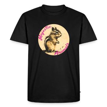Animaux majestueux : Tamia vif - T-shirt Premium bio Homme - noir - Devant - Nico (187cm)