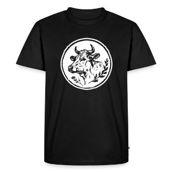 Vache Vaches - T-shirt Premium bio Homme - noir - Devant - Nico (187cm)