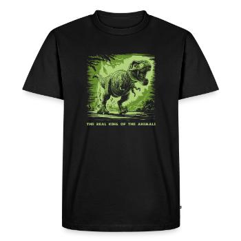 T Rex 07 2024 02 - T-shirt Premium bio Homme - noir - Devant - Nico (187cm)