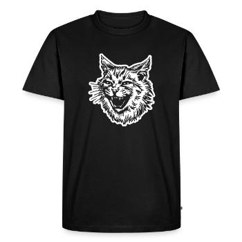 Chat Chats Chat Dame Chat Amoureux Chat Visage - T-shirt Premium bio Homme - noir - Devant - Nico (187cm)