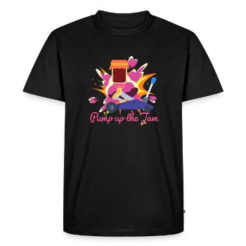 Pump it up - Men's Premium Organic T-Shirt - black - Front - Nico (187cm)