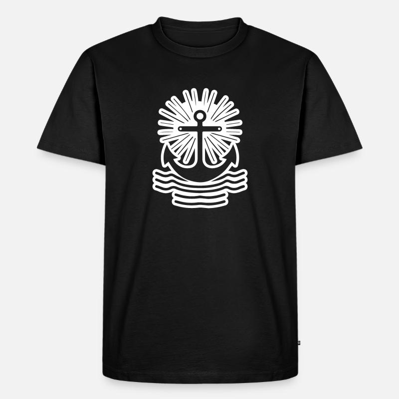 Anker - Männer Premium Bio T-Shirt - Schwarz