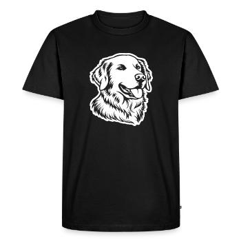 Golden Retriever Chien Chiens - T-shirt Premium bio Homme - noir - Devant - Nico (187cm)