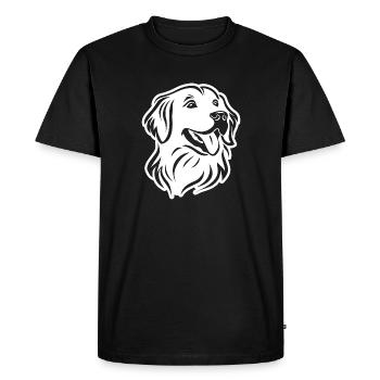 Golden Retriever Chien Chiens - T-shirt Premium bio Homme - noir - Devant - Nico (187cm)