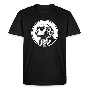 Chien Golden Retriever - T-shirt Premium bio Homme - noir - Devant - Nico (187cm)