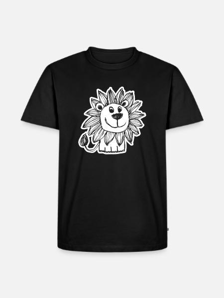 Lion Lion Head - Men's Premium Organic T-Shirt - black