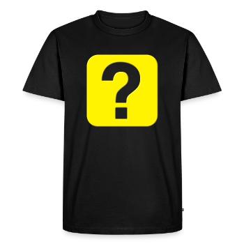Question mark - Men's Premium Organic T-Shirt - black - Front - Nico (187cm)