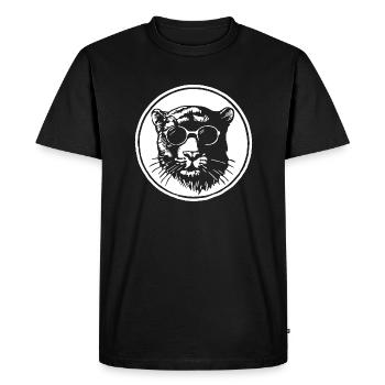 Panthère - T-shirt Premium bio Homme - noir - Devant - Nico (187cm)