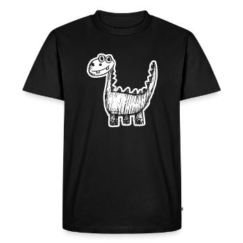 Dinosaure Dino - T-shirt Premium bio Homme - noir - Devant - Nico (187cm)