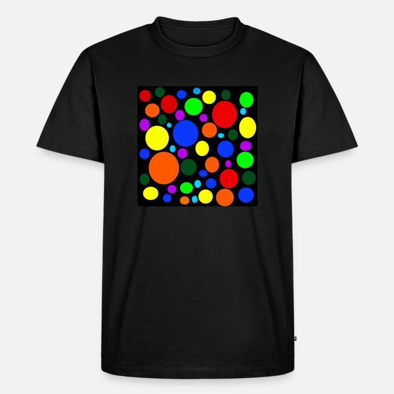 Blasen mit Regenbogenfarben - Männer Premium Bio T-Shirt - Schwarz