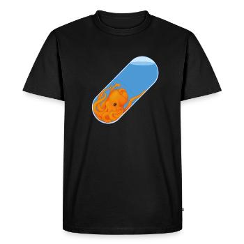Pilule de pieuvre - T-shirt Premium bio Homme - noir - Devant - Nico (187cm)