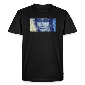 100 Mark - Männer Premium Bio T-Shirt - Schwarz - Vorne - Nico (187cm)