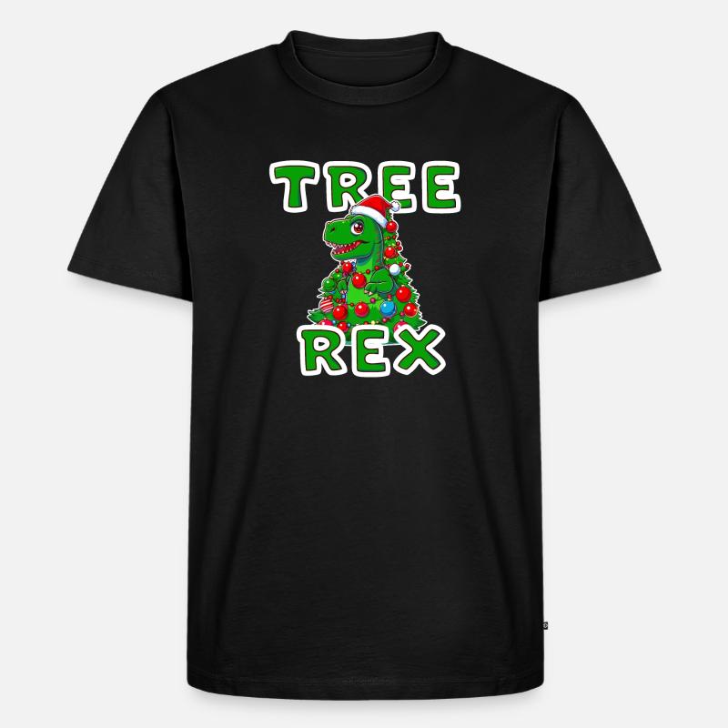 Tree-Rex - Männer Premium Bio T-Shirt - Schwarz