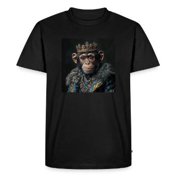 King Monkey I. - Men's Premium Organic T-Shirt - black - Front - Nico (187cm)