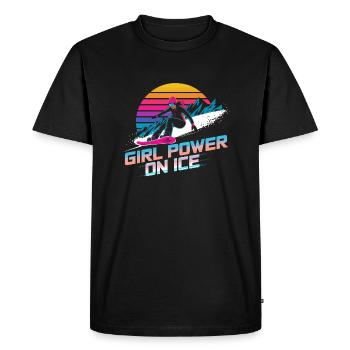 Planche à neige girl power - T-shirt Premium bio Homme - noir - Devant - Nico (187cm)