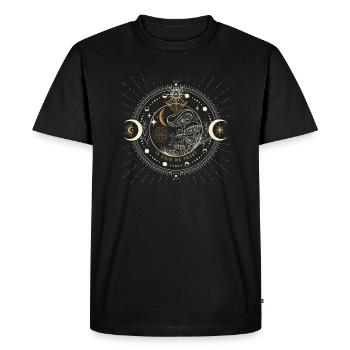 Chez Gaia, nous faisons confiance au Design Sacré - T-shirt Premium bio Homme - noir - Devant - Nico (187cm)