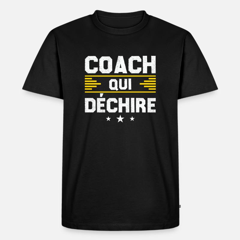 Coach Wer - Männer Premium Bio T-Shirt - Schwarz