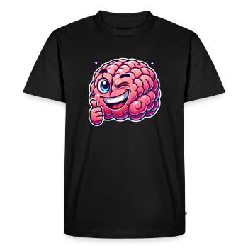 Intelligent brain - Men's Premium Organic T-Shirt - black - Front - Nico (187cm)