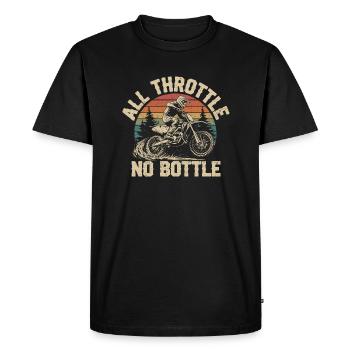 Motocross – Only full throttle counts - Men's Premium Organic T-Shirt - black - Front - Nico (187cm)