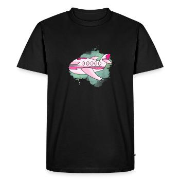 Avion - T-shirt Premium bio Homme - noir - Devant - Nico (187cm)