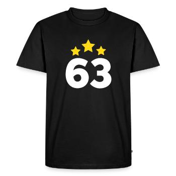 63 Years Star - 63rd Anniversary Gift - Men's Premium Organic T-Shirt - black - Front - Nico (187cm)