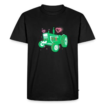 Tracteur / tracteur / tracteur - T-shirt Premium bio Homme - noir - Devant - Nico (187cm)
