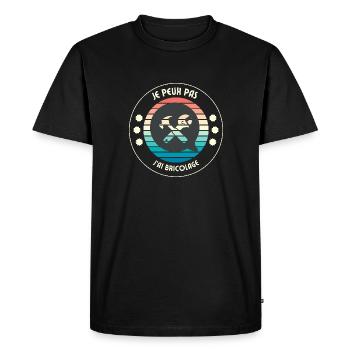 Je peux pas jai bricolage - T-shirt Premium bio Homme - noir - Devant - Nico (187cm)