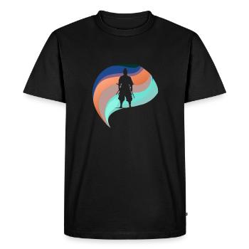 Épée de samouraï Iaido - T-shirt Premium bio Homme - noir - Devant - Nico (187cm)