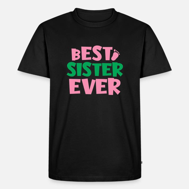 Beste Schwester - Männer Premium Bio T-Shirt - Schwarz