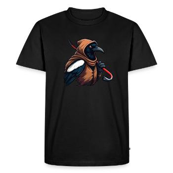 Pie voleuse - T-shirt Premium bio Homme - noir - Devant - Nico (187cm)