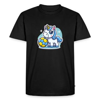 cool handball design for handball players - Men's Premium Organic T-Shirt - black - Front - Nico (187cm)