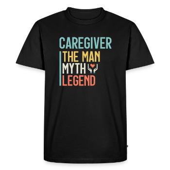 Aidant L’homme Mythe Légende Aidant Aidant - T-shirt Premium bio Homme - noir - Devant - Nico (187cm)