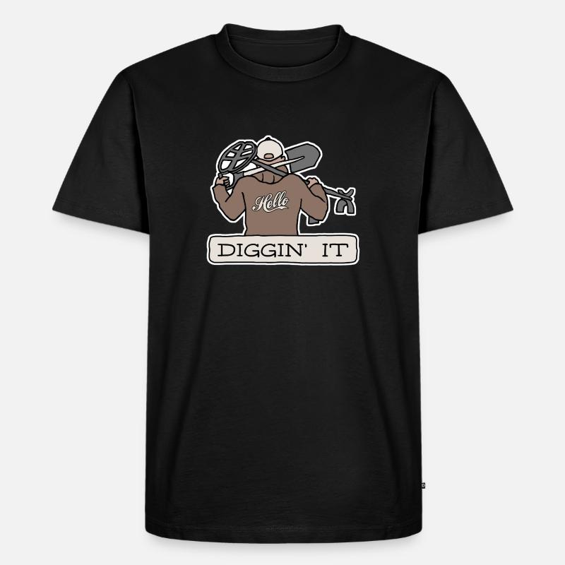 Diggin' it - Männer Premium Bio T-Shirt - Schwarz