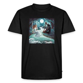 Mélodie au clair de lune - T-shirt Premium bio Homme - noir - Devant - Nico (187cm)