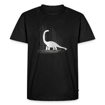 Dinosaures dinosaures dinosaures brachiosaures - T-shirt Premium bio Homme - noir - Devant - Nico (187cm)