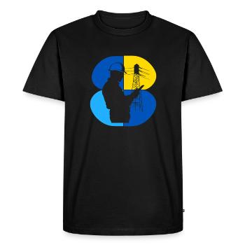Circuit d’installation électrique Panne d’alimentation Copie - T-shirt Premium bio Homme - noir - Devant - Nico (187cm)